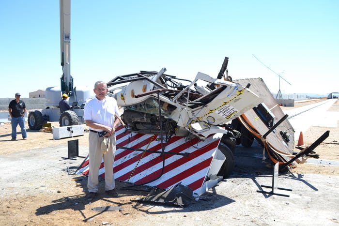 DSC207S Wedge Barricade in Crash Test | Delta Scientific Corporation