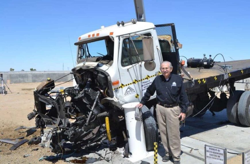 DSC720 Bollard in Crash Test | Delta Scientific Corporation