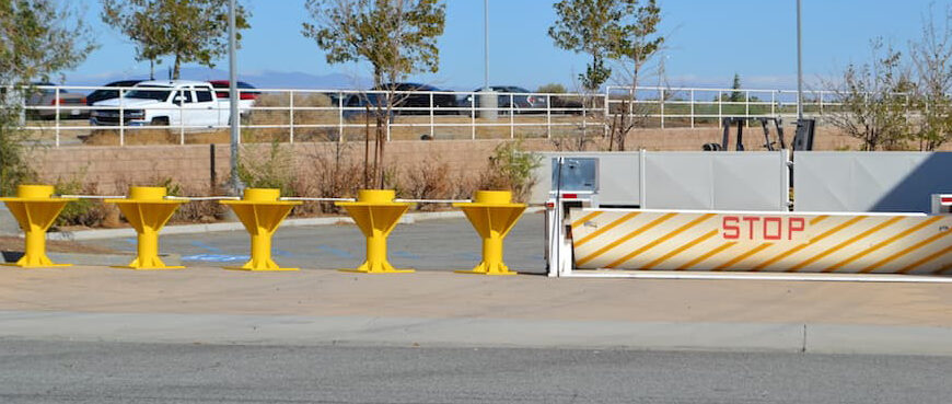 TB100 Crash Rated Portable Bollards | Delta Scientific Corporation