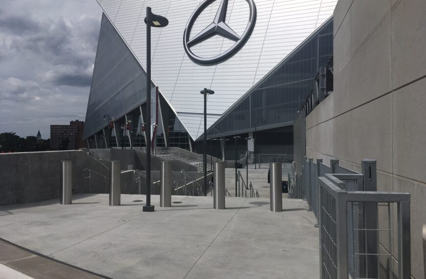 High-Security-Bollards at Mercedes Benz Stadium | Delta Scientific