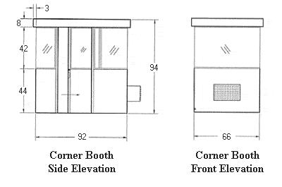 Glass to Glass Corner Parking Lot Booths | Delta Scientific 