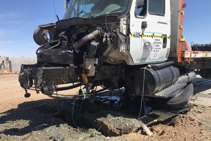 Single bollard Stops and Destroys Simulated Bomb Truck