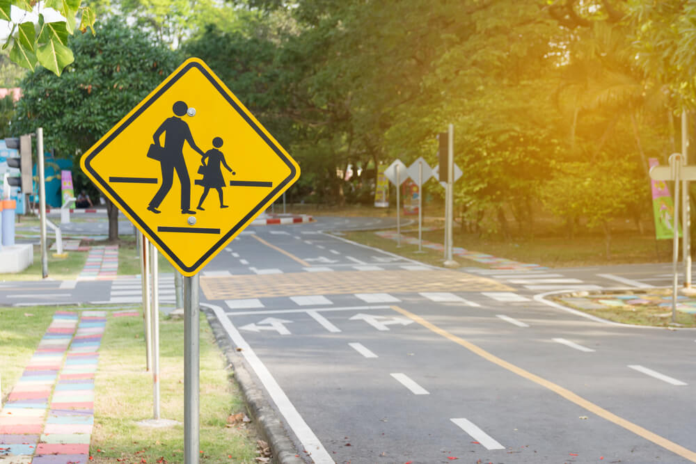 What is a pedestrian safety zone?