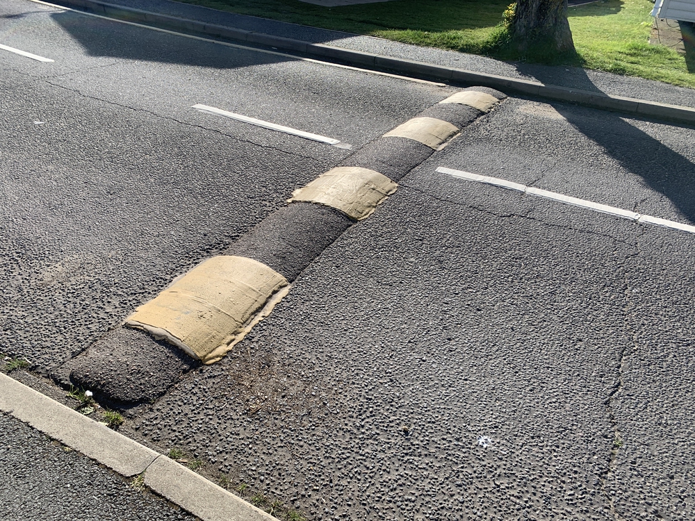 Speed bumps are a type of traffic controls.