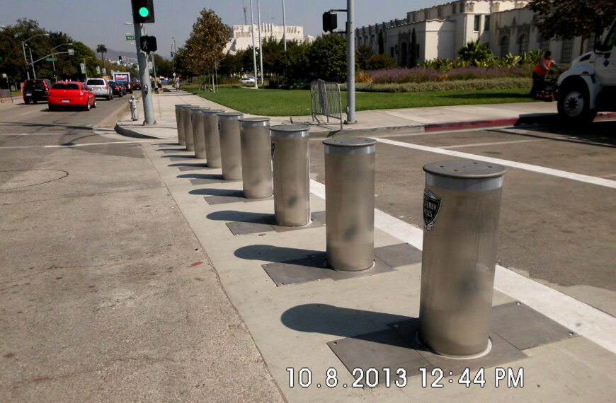 Properly installed bollards increase safety.
