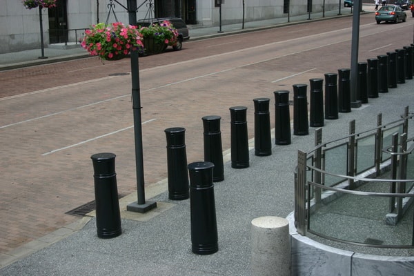 Bollards are a piece of campus security technology​ that can protect pedestrians.